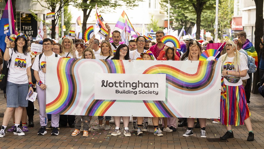 Nottingham Building Society colleagues at Pride 2025
