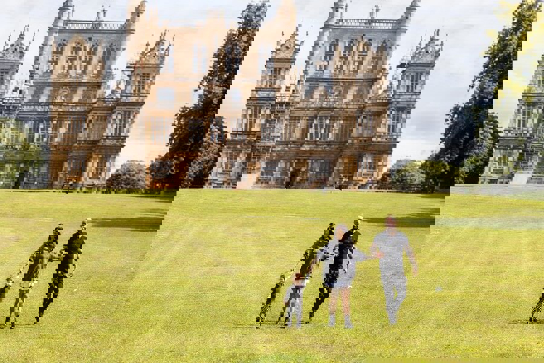 Family Walking At Wollaton Hall