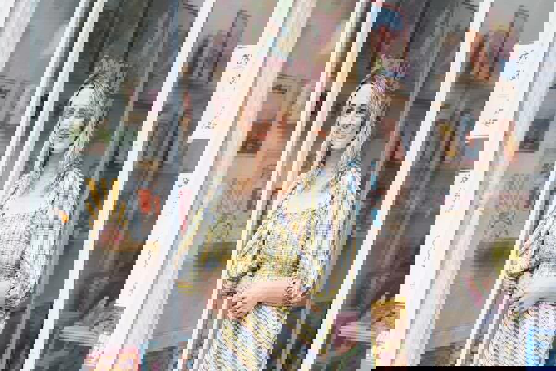 Woman In Yellow Dress In Workshop