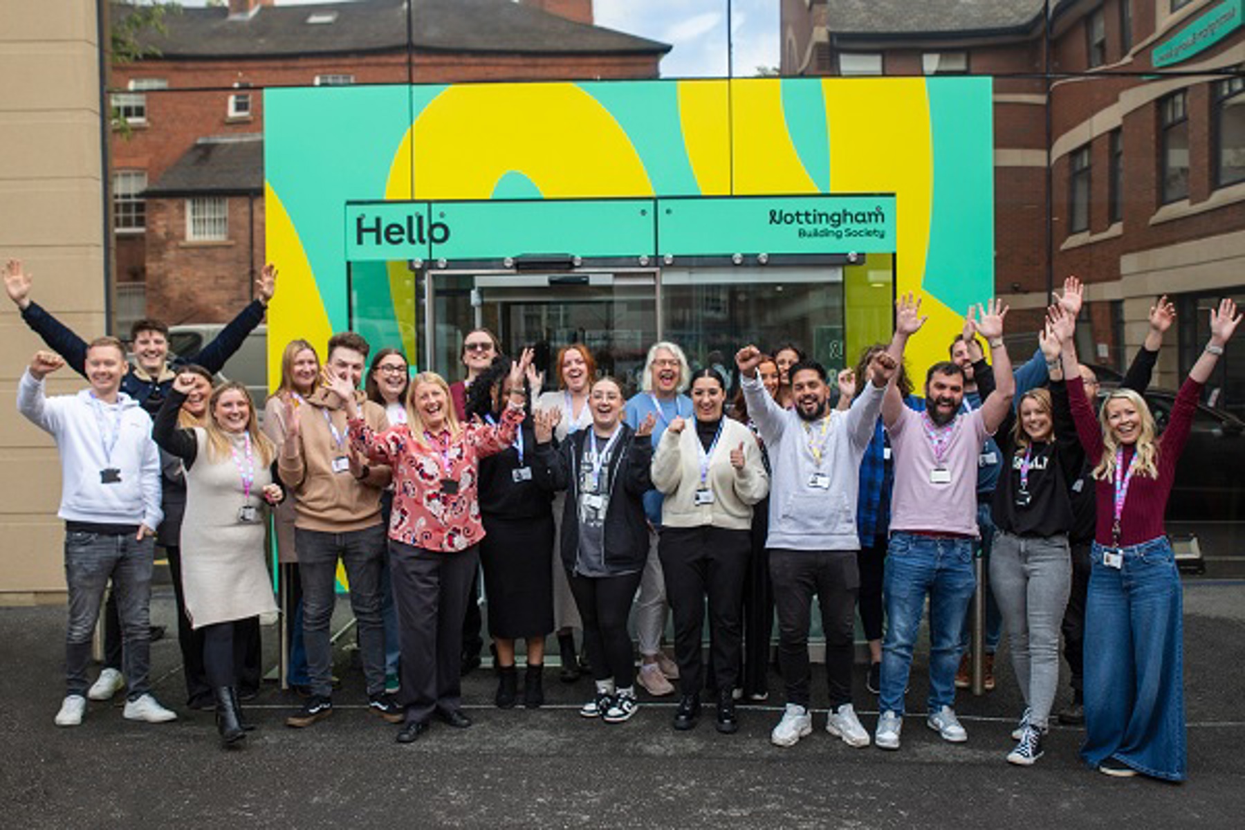 Colleagues Outside Nottingham Head Office